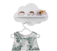 HoveeLuty Cloud Shelves White Cloud Shape Wood Floating Shelf Coat Hanger Storage Rack Nursery Accessories Cloud Wall Shelves Cloud Shelves for Nursery Nursery ShelvesCloud Shelves