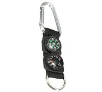 HoveeLuty Compass Keychain Carabiner with Thermometer, Waterproof Hanging Mini Hiking Compass, Multifunctional Survival Tool for Outdoor Sports Hiking Camping Black Outdoor Thermometer Carabiner