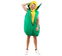 HoveeLuty Corn Costume Adult Fun and Festive Corn on the Cob Halloween Food Costume with Face Opening for Harvest Festivals, Food-Themed Parties Adult
