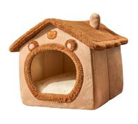 HoveeLuty Covered Cat Bed Soft Warm Semi-Enclosed Cat Tent Bed Removable Cute Bear Pet House for Indoor 11.8x15.8x15 inch Tent Cave Cubby