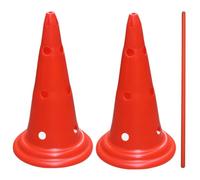 HoveeLuty Dog Agilities Equipment Height & Width Adjustable Dog Agilities Course Includes 2 Cones & 1 Cross Bar Outdoor Backyard Course for Training, Exercising Pet Supplies