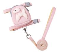 HoveeLuty Dog Backpack Harness, Cute Soft Dog Backpack with Adjustable Leash and Snack Bag for Small Dogs and Cats 2-10kg, Style-1 Harness with with Pockets