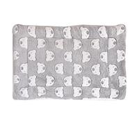 HoveeLuty Dog Bed Mat, Grey Color Bear Pattern Dog Crate Mat, 12x16 Inch, Soft & Warm Cat Bed, Comfortable Fabric Cat for Home