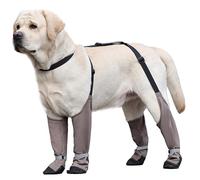 HoveeLuty Dog Boots & Paw ProtectorsWaterproof Dog Shoes Anti-Slip Shoes Reflective Boots & Paw Protectors with Adjustable Straps Booties for Hot Pavement, Hiking, Rainy and Snowy Days, L