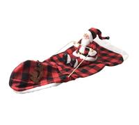 HoveeLuty Dog Christmas Costume, Red and Black Checkered Santa Riding on Dog Coat Pet Cosplay Costumes Party Dressing up Coats Christmas Clothes Pet Costume