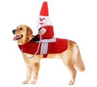 HoveeLuty Dog Christmas Outfit Funny Santa Claus Riding Pet Christmas Clothes for Large Dogs Horse Costume for Dog Clothes Outfits