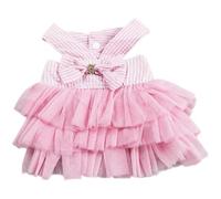 HoveeLuty Dog Dress, Princess Lace Dress Girl Dog Clothes with Bow Decor, Decorative Lace Trim Pet Skirt for Small Dogs Cats, M Supplies Girl Clothes Dresses for Small Dogs