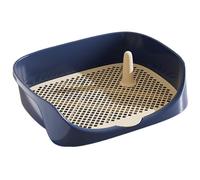 HoveeLuty Dog Litter Box, 15.8x11.8x4.3 Inch Plastic Pee Pad Holder with Column, Easy to Clean Removable Indoor Dog Potty with High Fences for Dogs Under 15 Kg Puppy Pad Holder Pet Potty Tray Pee