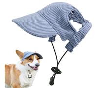 HoveeLuty Dog Sun Hat Adjustable Dog Baseball Cap with Ear Holes Sun Protection Dog Beach Hat with Front Brim Portable Dog Hats for Dogs 3.5-7.5kg Blue Sun Hat for Dogs Dog Beach Hat Puppy Hat