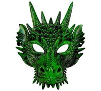 HoveeLuty Dragon Mask Adult, Full Face Green PP Cosplay Dragon Mask, Novelty Halloween Props for Masquerade Shows Festival Carnival Party Halloween Masks Party