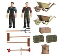 HoveeLuty Farm Toys 12Pcs/Set Simulation Realistic Farmer Figurines Farm Playset Model Scene Accessories Small Educational Playset for Kids Toys for Toddlers 1-3 Educational