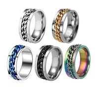 HoveeLuty Finger Rings Bottle Openers Titanium Steel Bottle Opener Ring Novelty Beer Opens Equipment Creative Gift Corkscrew Rings for Party 5pcs