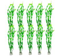 HoveeLuty Fish Tank Plants10PCS/Pack Artificial Aquarium Plants, 12 Inch Aquarium Plants with Stone Base, Realistic Fish Tank with Low Maintenance for Bowl, or Tropical