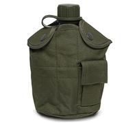 HoveeLuty Flat Water BottleWater Canteen Portable Leakproof 1L Aluminium Canteen with PE Cap & Oxford Pouch Multi-Purpose Water Bottle for Camping, Hiking, Mountain Climbing, Outdoor Bottle