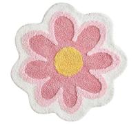 HoveeLuty Floral Bath Mat, 15.8 Inch Soft Absorbent Cute Flower Rug, Non Slip Flower Bath Mat, Machine Washable Kawaii Rug for Bathroom Shower Bathtub Kawaii Rug Flower Bath Mat Bathroom Rugs