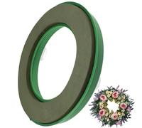 HoveeLuty Floral Foam Ring 11.22 Inch Decorative DIY Artificial Green Floral Foam Round with Suction Cup Bottom for Flower Arrangements Supplies Round Green for Flower Arrangements