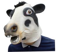 HoveeLuty Funny Mask Latex Full head Cow Mask for Adults Halloween Costume Party Cosplay Party Fancy Dress Cow Halloween Animal Animal Masks