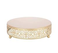 HoveeLuty Gold Cake Stand metal Cupcake Display Stand Glossy Metallic Finish Holder for Wedding Birthday Afternoon Tea M 9.8 In Wedding Cake Stand Cake Base Dessert Table Display Set