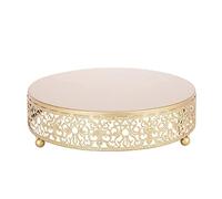HoveeLuty Gold Cake Stand metal Cupcake Display Stand Glossy Metallic Finish Holder for Wedding Birthday Afternoon Tea L 11.8 In Wedding Cake Stand Cake Base Dessert Table Display Set
