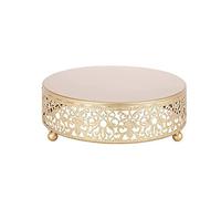 HoveeLuty Gold Cake Stand Metal Cupcake Display Stand Wedding Cake Stand Glossy Metallic Finish Holder for Wedding Birthday Afternoon Tea S 7.9 in