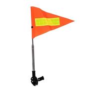 HoveeLuty Golf Cart Flag with Pole and Mount Stretchable Up to 63" Golf Cart Flag High Visible Reflective Triangular Also for Bike Safety of Kids