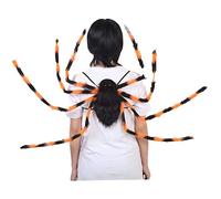 HoveeLuty Halloween Adult Spider Backpack Costume Black Colorful Man Spider Clothes Funny Woman Candy Bag 9 Spider Legs Horror Plush Spider Decoration (Colorful)