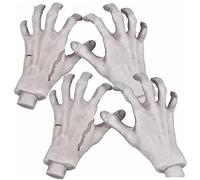 HoveeLuty Halloween Skeleton Hands 1 Pair Right and Left Realistic Skeleton Life Size Hands Plastic Witch Hand Scary Halloween Props for Decor Life Size