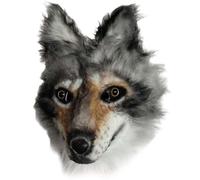 HoveeLuty Halloween Wolf Mask Realistic Soft Latex Furry Mask with Furs Hair Full Face Cosplay Prop Adult Unisex for Halloween Carnival Party Haunted House Furry Head Dog Therian