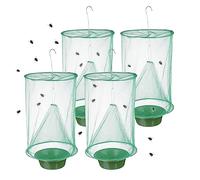 HoveeLuty Hanging Fly Trap 4PCS 16x9x9in Foldable Reusable Fly Trap Net Portable Visual Fly Catcher for Horse Stable Farm Outdoor Fly Trap Fly Catcher Fly Trap Net Mosquito Trap
