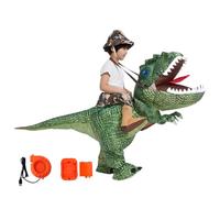 HoveeLuty Inflatable Dinosaur Costume Polyester Halloween Dinosaur Costume Funny Riding Tyrannosaurus Blow Up Party Halloween Costumes for Kids 7-10 Years Kids