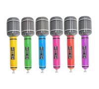 HoveeLuty Inflatable Microphone, 6PCS 13 Inch Pvc Blow up Microphone, Inflatable Props for Musical Concert Themed Party Supplies Microphones for Parties Prop
