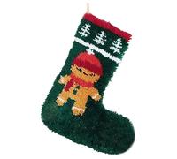 HoveeLuty Latch Hook Kits for Adults Christmas Stockings Printed Unfinished DIY Crochet Making Kits for Adults 20x16 inch Latch Hook Craft Tapestry for Cushion