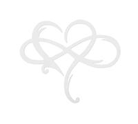 HoveeLuty Metal Heart Wall Decor Infinity Heart Wrought Iron Wall Ornaments Heart Metal Wall Decor for Bedroom 29x35cm White
