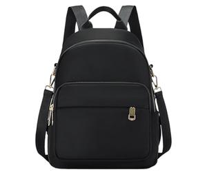 HoveeLuty Mini Backpack for Women Multi-Pocket Minimalist Black Small Backpack with Tote & Shoulder Strap Adjustable Waterproof Purse for Business, School, Travel Purse Small