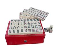 HoveeLuty Mini Mahjong Set Travel Mahjong Traditional Chinese Majhong Game with 144PCS Tiles 2PCS Dices for Leisure Travel Party Family Game mah jong chinese
