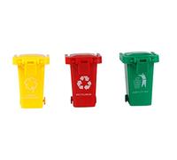 HoveeLuty Mini Trash Can Toy Push Vehicles Garbage Cans Bright Color Truck Trash Cans Useful Vehicle Garbage Bin Push Vehicles Garbage Cans Truck Trash Cans Vehicle Garbage Bin for Kids 3PCS