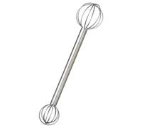 HoveeLuty Miso Muddler, Stainless Steel Dual-Head Miso Whisk for Soup, Sauce, and Batter, Japanese Kitchen Gadget, 7.87 inch Stirring Tool Mini Whisk Stainless Steel