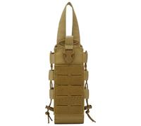 HoveeLuty Molle Water Bottle Pouch for Backpack, Adjustable Molle Water Bottle Holder, Hydration Carrier for Travel Fishing Hunting Hiking Outdoor, Light Brown Pouch