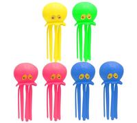 HoveeLuty Octopus Bath Toy, 6PCS Squeezable Soft Cute Octopus Pool Toy with Multi-holes, Stress Relief Toddler Pool Toys, 6.3x2.6 Water Sensory Toys for Kids 3+ Toddler Water Sensory