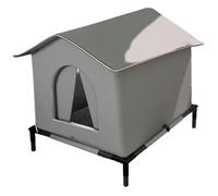 HoveeLuty Outdoor Cat House Weatherproof Insulated Secure Outdoor Cat Shelter with Raised Floor & Warm Mat for All-Season House Weatherproof for Outside