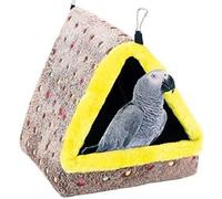 HoveeLuty Parrot NestParrot Nest Triangular Plush Winter Autumn Bird Hut Thermal Hanging Bird Nest Sleeping Resting Bed for Medium and Large Parrots Hut Hammock