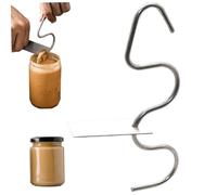 HoveeLuty Peanut Butters Stirrer Stainless Steel Peanut Butters Mixer Tool with Scraper Manual Butter Churner Easy to Clean Nut Butter Mixer for Various Butter Peanut Almond