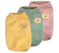 HoveeLuty Pet Shirt3Pcs Dog Shirt, Stretchy & Breathable Dog T-shirt with Stylish Cat Pattern, Soft Comfortable Lightweight Pet for Medium Small Clothes T- Cat Clothes