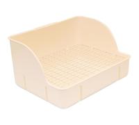 HoveeLuty Rabbit Litter Box, 11.4x8.7x6.1'' Plastic Bunny Litter Box with Removable Grate, Easy to Clean Guinea Pig for Rabbit, Guinea Pig, Ferret and Chinchilla Rat Bunny
