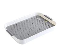 HoveeLuty Rabbit Litter Box Dual Layer PP Bunny Litter Box Rectangular Rabbit with Handle Spacious Smooth 14x10x2 Inch Small Animal Bunny Small Animal