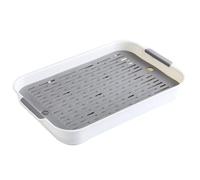 HoveeLuty Rabbit Litter Box Dual Layer PP Bunny Litter Box Rectangular Rabbit with Handle Spacious Smooth 14x10x2 Inch Small Animal Small Animal Bunny