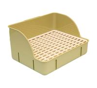 HoveeLuty Rabbit Litter Box, Splashproof Bunny Litter Box, Large Bed Pan, Plastic Mesh Corner Toilet for Guinea Pigs, Chinchillas and Hamster Rabbit Toys Bunny