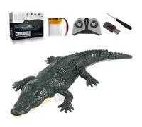 HoveeLuty Remote Control Alligator 2.4 Ghz, Dual-Propeller, Realistic Pool RC Alligator Waterproof Rechargeable Remote Control Water Toys for Swimming Pool Bathroom Toys Gift Rc