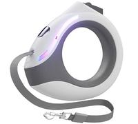 HoveeLuty Retractable Dog Leash with Flashlight Rechargeable 118in Round Handle Dog Leash with Lock Ergonomic Breathing Light Leashes for Small and Medium Dogs with Flashlight