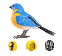 HoveeLuty Robot Bird, Electric Singing and Chirping Bird Toy, Motion and Sound Activated, Battery Operated Simulation Cute Interactive Toys for Kids, Blue Statues Figurines Chirping Toy